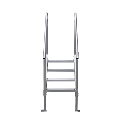 Extreme Max 3005.3843 Universal Mount Aluminum Dock Stair 4-Step X6977