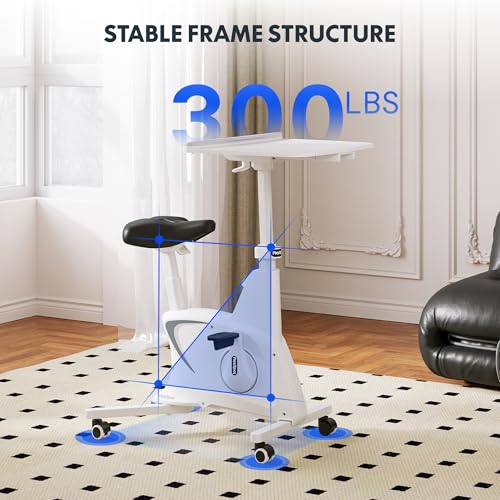FLEXISPOT V9 3-in-1 Exercise Bike, Under Desk Bike, Indoor Cycling, 350LBS Capacity, White X192