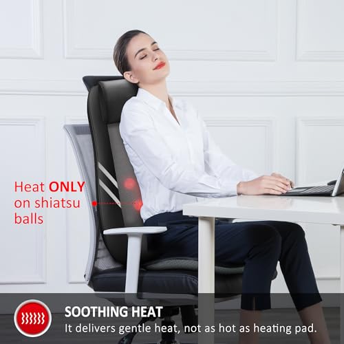 Snailax Shiatsu Massage Cushion with Heat for Home Office I743