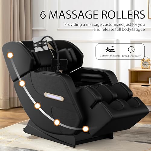 Gold Full Body Massage Chair with Airbags and Foot Roller C8518
