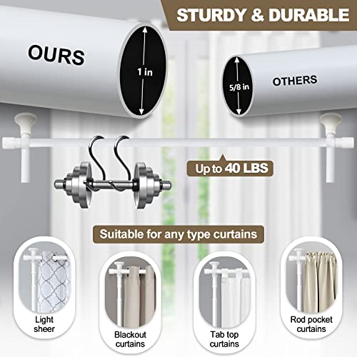 Black Room Divider Curtain Rod, No Drilling, Adjustable 4-10ft E8256