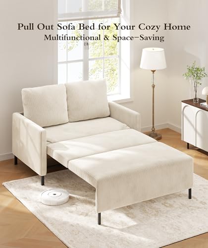 3 in 1 Convertible Sleeper Chair Sofa Bed with Adjustable Backrest, Blue M92497