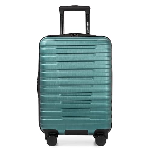U.S. Traveler Boren Polycarbonate Hardside Carry-on Suitcase with 8 Spinner Wheels, Teal, 22-Inch S2578