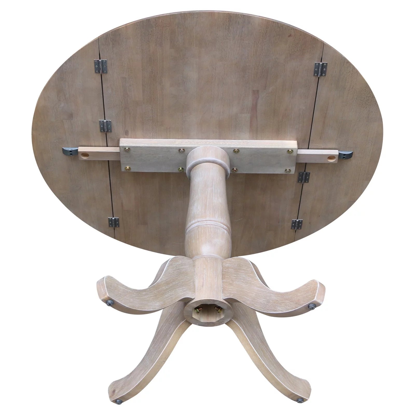 42" Round Dual Drop Leaf Pedestal Table Q199208