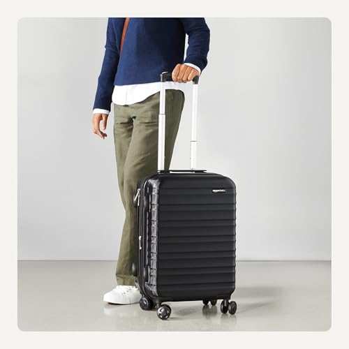 Amazon Basics 21" Hardside Carry-On Luggage with Wheels, Expandable, Black L489