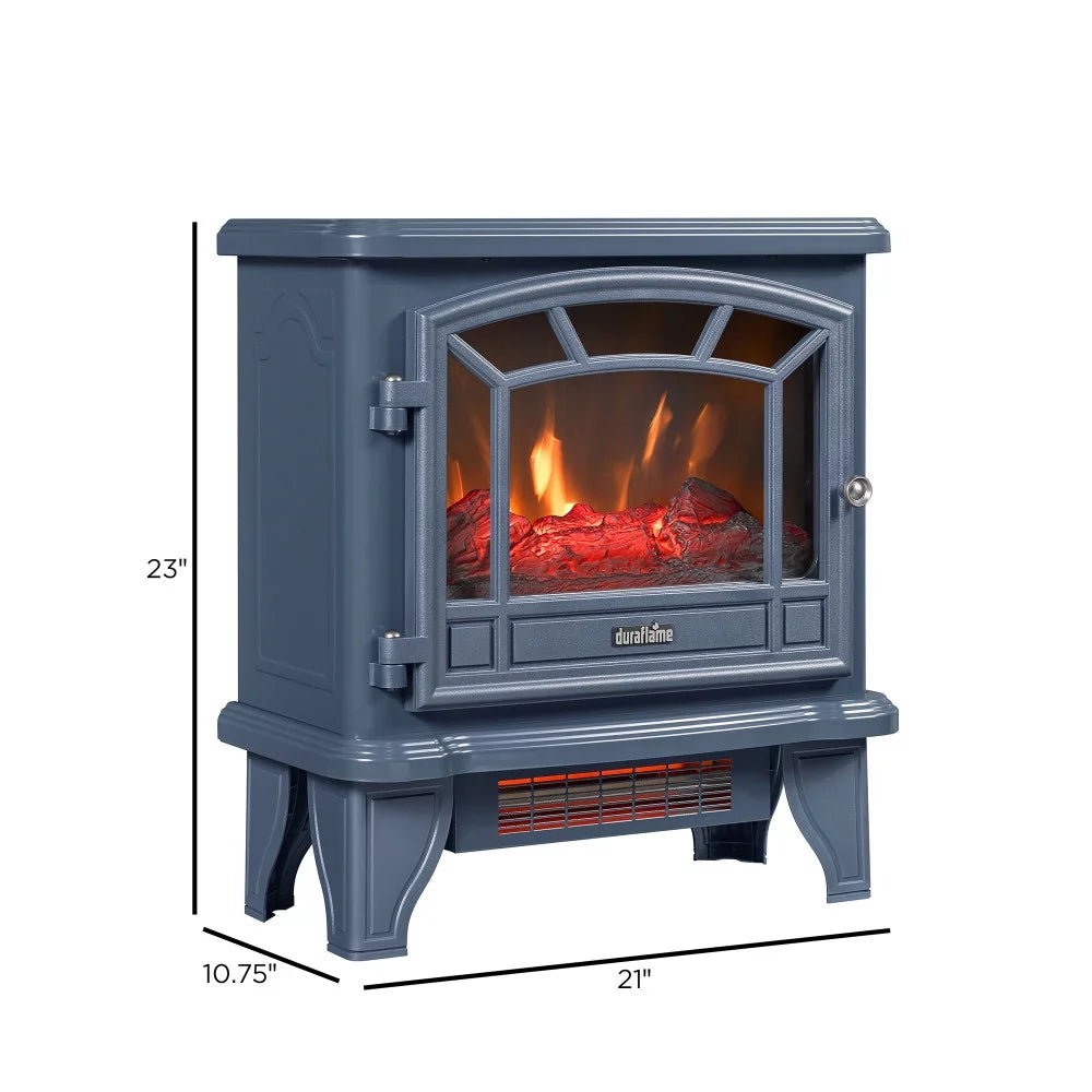 Duraflame Infrared Quartz Electric Fireplace Stove Heater, Blue S117