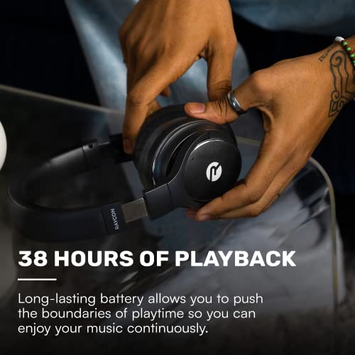 Raycon The Everyday Wireless Bluetooth Over Ear Headphones with Active Noise Cancelling, Black D622