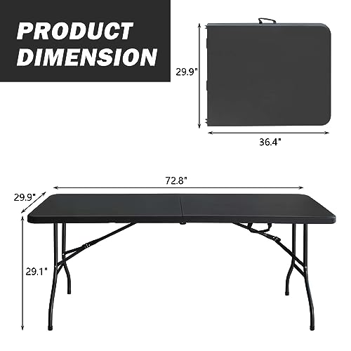 Portable Plastic Folding Table 4ft Heavy Duty Indoor Outdoor Y145657