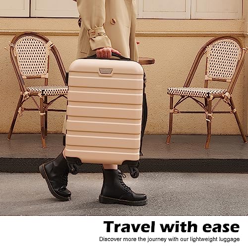 Coolife Luggage 4 Piece Set Spinner Hardshell TSA Lock P1083