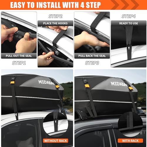 MIDABAO 20 Cubic Waterproof Car Roof Top Carrier with Anti-Slip Mat C901570