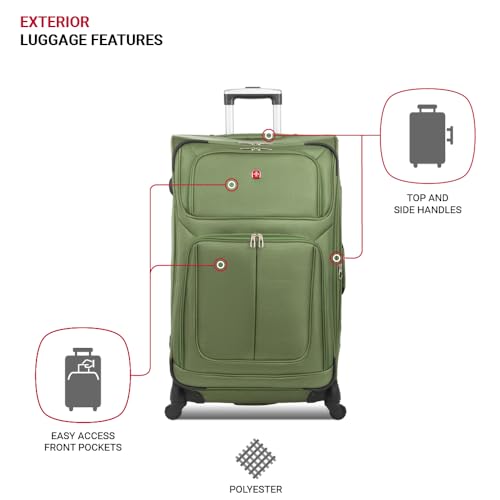 SwissGear Sion Softside Expandable Roller Luggage 3 Piece Set N784870