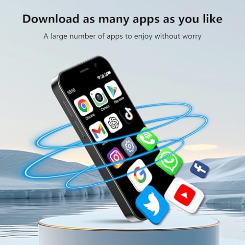 Mini Phone 4G Unlocked Small Smartphone 3.0" Touch Screen Dual SIM 2GB+16GB Black P776944