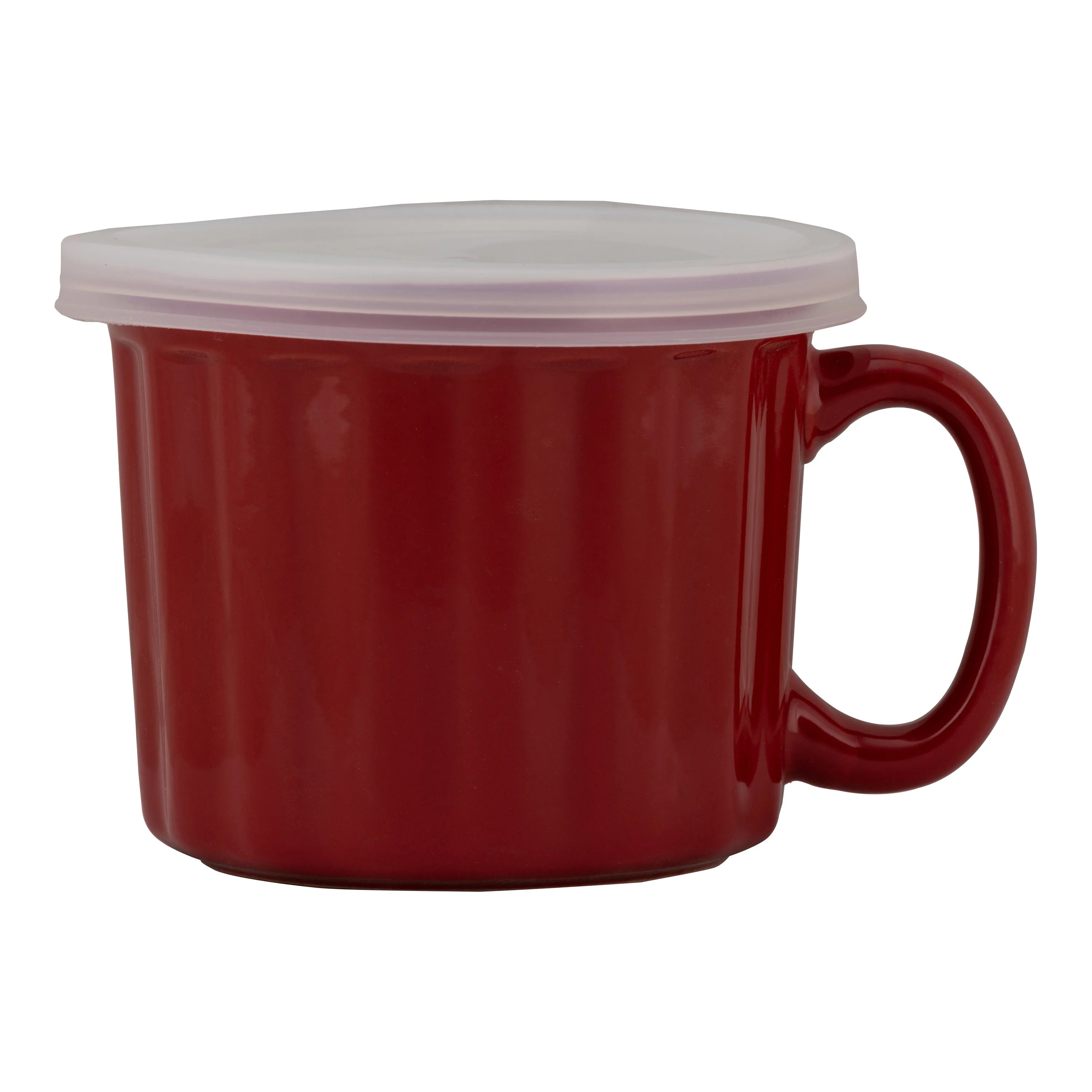 10 Strawberry Street 16 fl oz Soup Mug with Lid, Set of 4, Red K4150