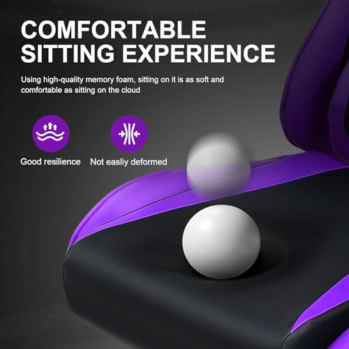 GTRACING Gaming Chair with Footrest, Blue R841