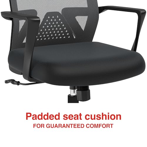 Staples Cartwright Ergonomic Office Desk Chair, Adjustable Mesh, Black N61606