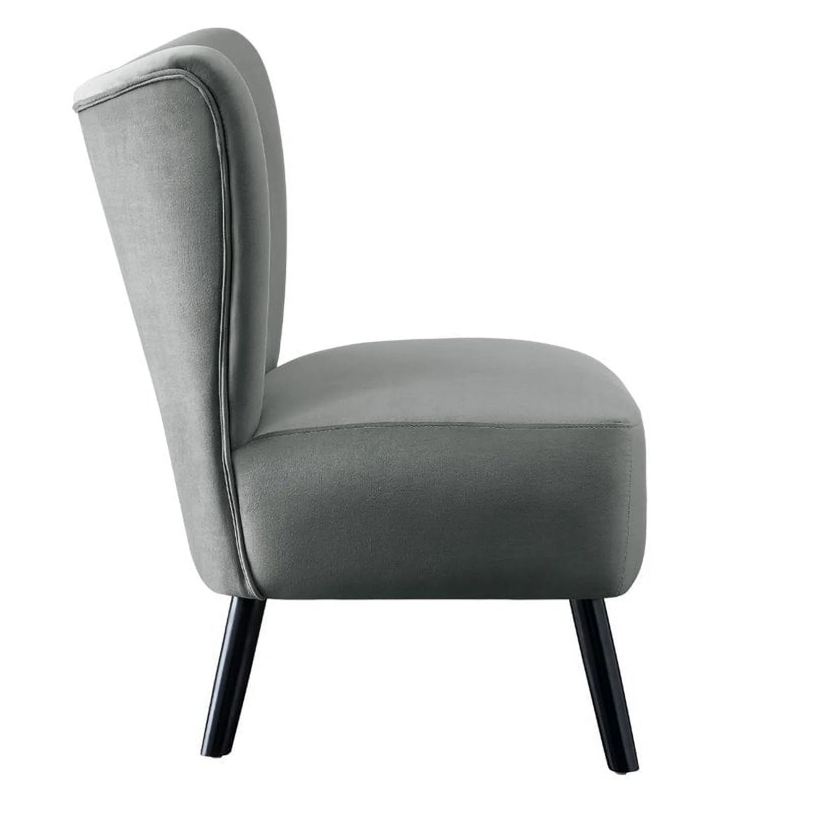 Pemberly Row Contemporary Velvet Accent Chair, Gray A8637