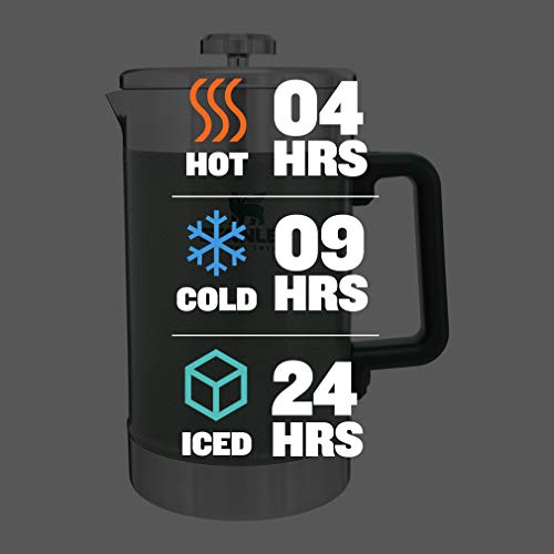 Stanley Classic Stay-Hot French Press Coffee Maker 48 oz, Insulated Stainless Steel, Hammertone Green L5297