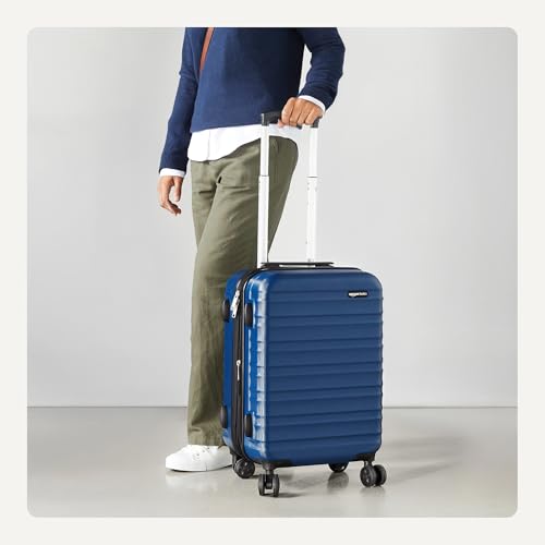 Amazon Basics 21" Hardside Carry-On Luggage with Wheels, Expandable, Black L489