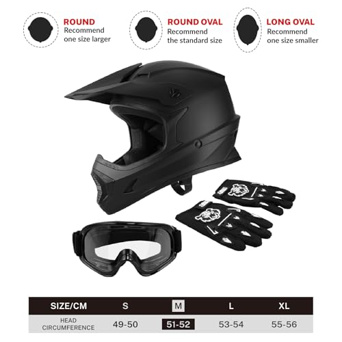 SLMOTO Dot Youth Kids Motocross Helmet Red Spider Design with Goggles and Gloves F254987