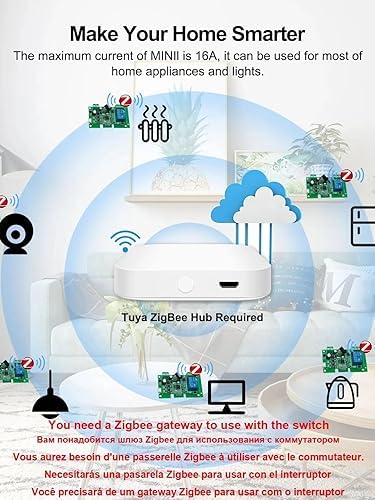 Zigbee 4CH DC7-32V USB Relay Smart Switch Module, Tuya APP Remote Control V113
