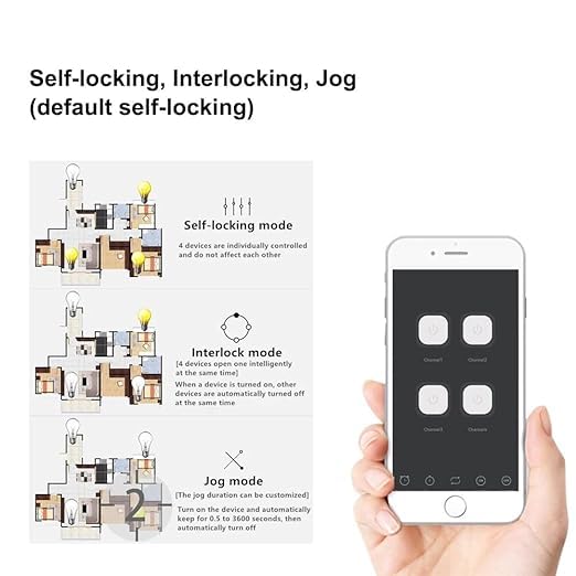 Zigbee 4CH DC7-32V USB Relay Smart Switch Module, Tuya APP Remote Control V113