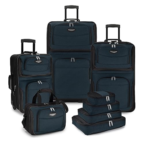 Travel Select Amsterdam 4-Piece Softside Expandable Luggage Set, Gray V976