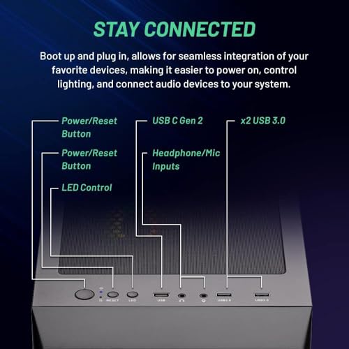 Skytech Nebula Gaming PC Desktop, Ryzen 5 5600, RTX 3050, 1TB SSD, 16GB RAM Q7363
