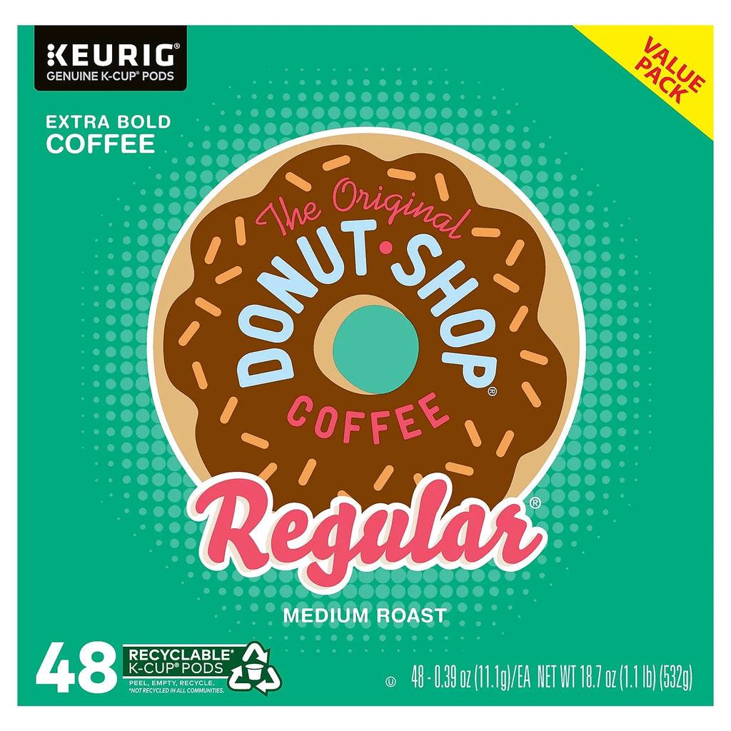 The Original Donut Shop Regular K-Cup Pods, Medium Roast Coffee, 48 Count F4187