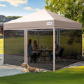 Quictent 6.6'x6.6' Pop up Screened Canopy Tent with Mosquito Netting, Wheeled Carry Bag H89372