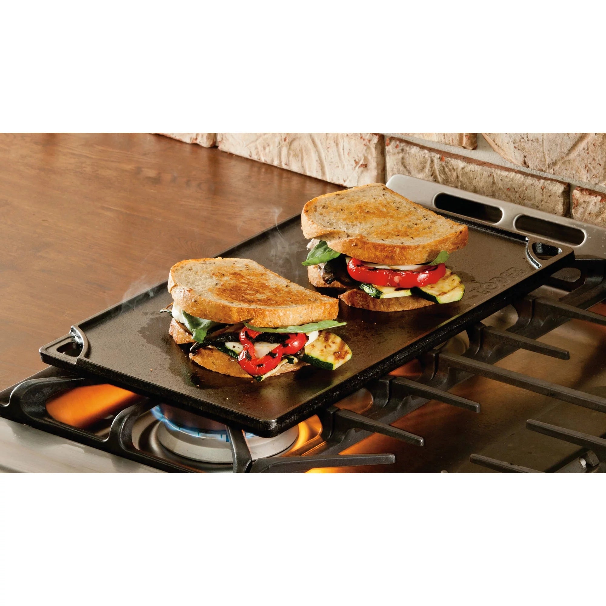 Lodge Cast Iron Reversible Grill/Griddle, Black F88227