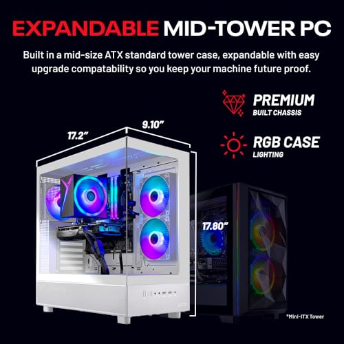 Skytech Blaze4 Mini Gaming PC Desktop, Ryzen 7 5700, RTX 4060, 1TB SSD, 16GB RAM W80305