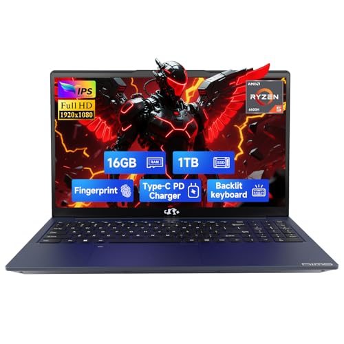 NIMO 15.6" FHD Gaming Laptop, AMD Ryzen 5, 32GB RAM 1TB SSD O691531