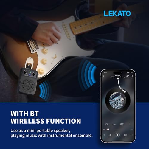 LEKATO Mini Electric Guitar Amp 5W Bluetooth Portable with 4 Effects A139