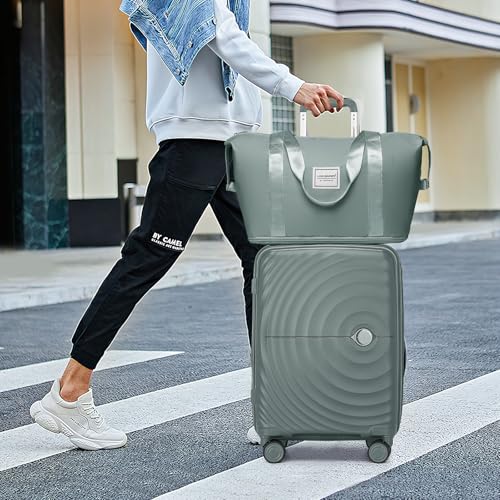 LARVENDER Luggage Sets 3 Piece, 20in Carry On PP Hardshell Suitcase with Spinner Wheels Q3160