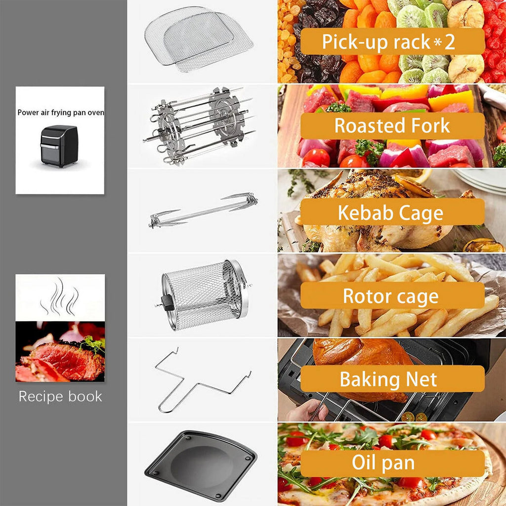 PRIJESSE 13QT Digital Air Fryer 1800W 10 in 1 Q290