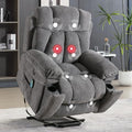Phoenix Home Large Power Lift Recliner Chair with Massage and Heat, Dark Gray K310