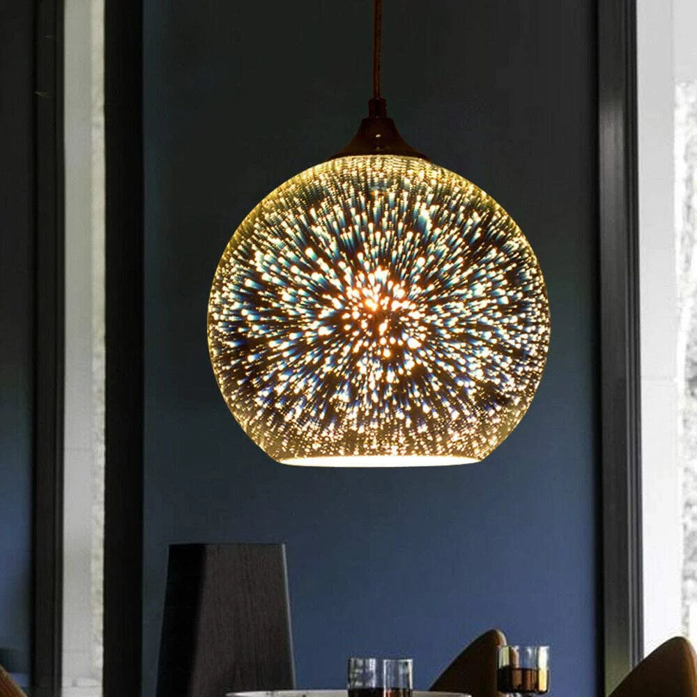 TFCFL Modern 3D Art Ball Pendant Light Fireworks Glass Chandelier X1898
