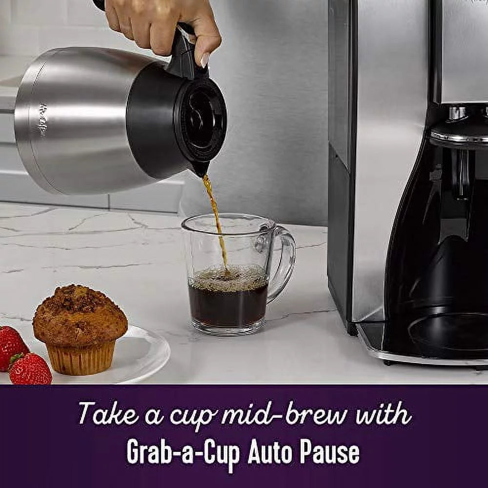 Mr. Coffee 10 Cup Thermal Programmable Coffeemaker, Stainless Steel H70464