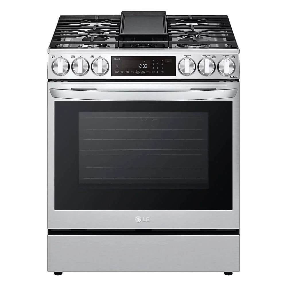 Lg Lsdl6336 30" Wide 6.3 Cu. Ft. Slide In Smart Dual Fuel Range - Stainless Steel