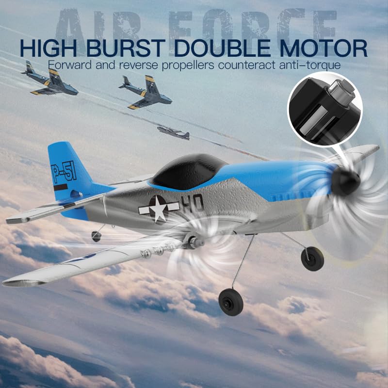 RC Airplane 3 Channel Ready to Fly with 6-Axis Gyro for Kids Beginners V2168