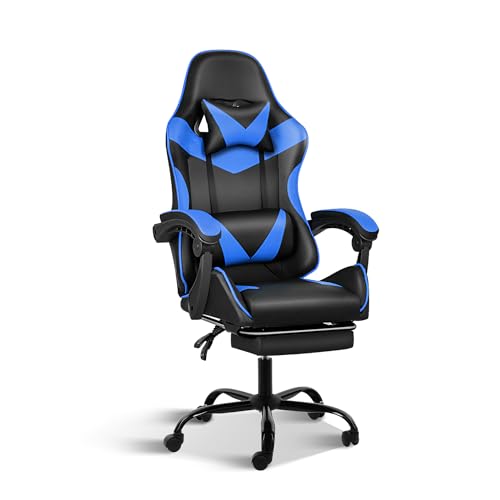 Gaming Chair with Footrest, Lumbar Support, Red/Black M9231