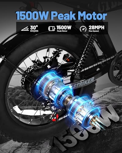 20"/16" Electric Bike 1500W Fat Tire Full Suspension for Adults G62143