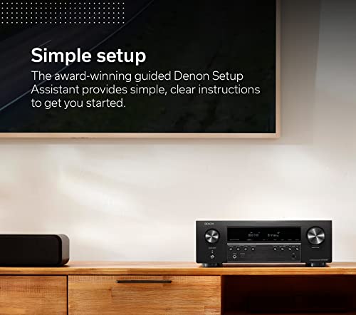 Denon AVR-S970H 8K Ultra HD 7.2 Channel AV Receiver, Black B496