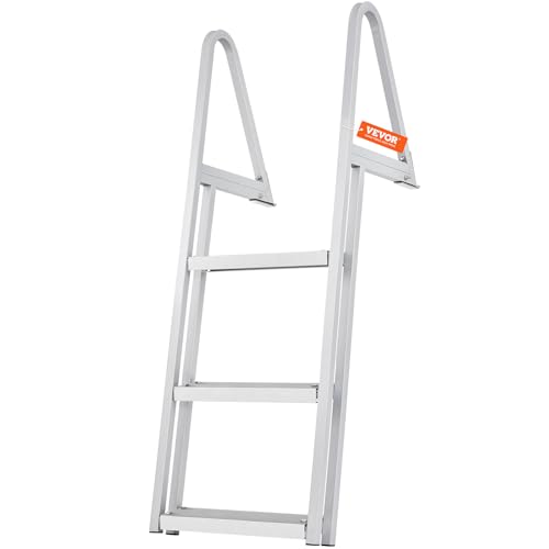 VEVOR Removable Dock Ladder 3/4/5 Steps, Aluminum, 350/500lbs Capacity T419635