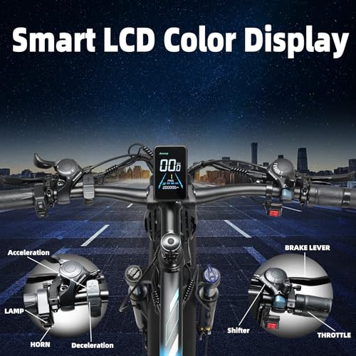 Electric Bike for Adult 4000W Peak Dual Motor 48V 23Ah 26 Inch Fat Tire Mountain Ebike F636