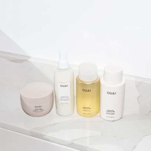 OUAI Fine Shampoo and Conditioner Set - Sulfate Free for Fine Hair, 10 Fl Oz T257