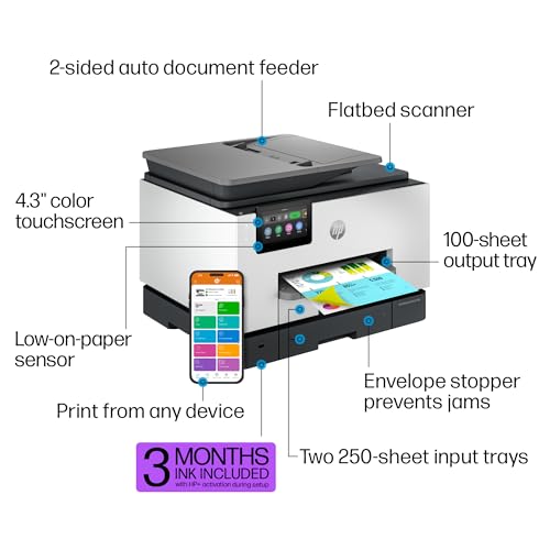 HP OfficeJet Pro 9135e All-in-One Printer, Wireless, Print Copy Scan Fax N82891