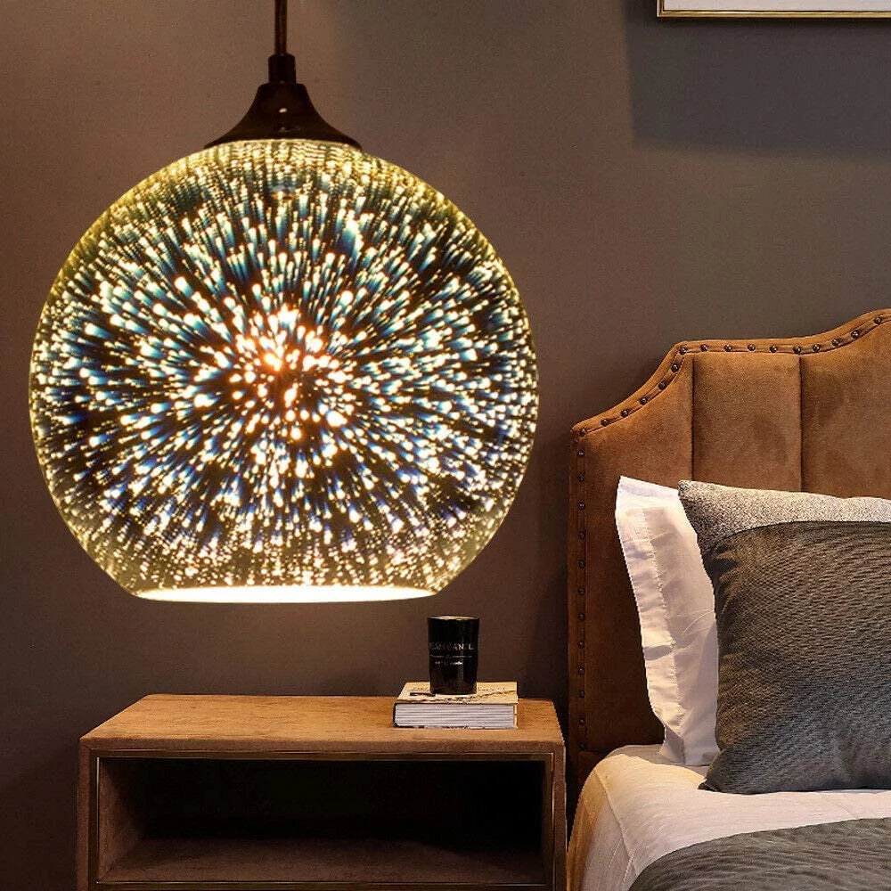 TFCFL Modern 3D Art Ball Pendant Light Fireworks Glass Chandelier X1898