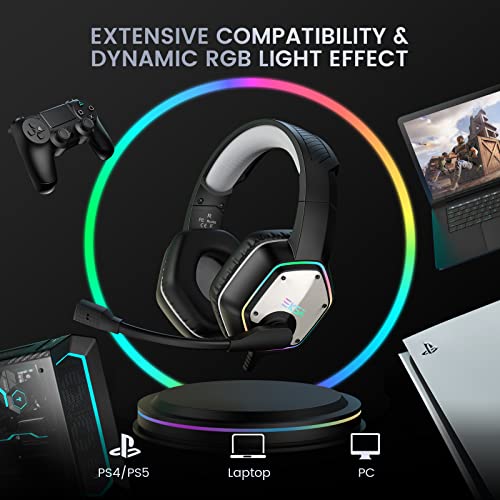 EKSA E1000 Gaming Headset with Noise Canceling Mic, 7.1 Surround Sound, Blue A702814