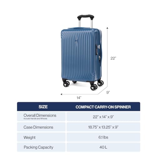 Travelpro Maxlite Air Hardside Expandable Carry-On Luggage, 21-Inch, Shadow Grey B385